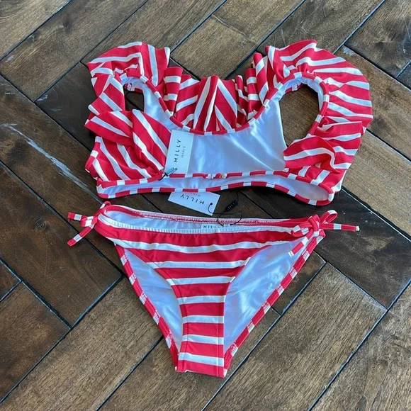 Milly Minis size 12 pinafore string two piece bikini set